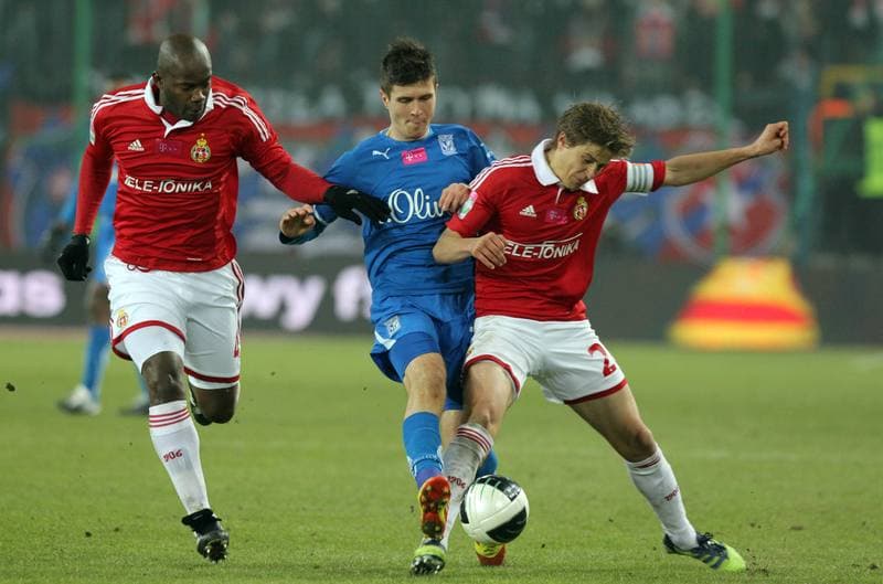 Football. T-Mobile Ekstraklasa. Wisla Krakow - Lech Poznan. 09.03.2012