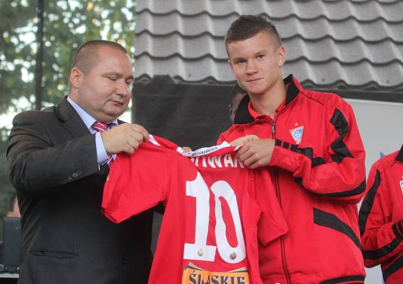 Football. Gornik Zabrze. Press Conference. 14.08.2012