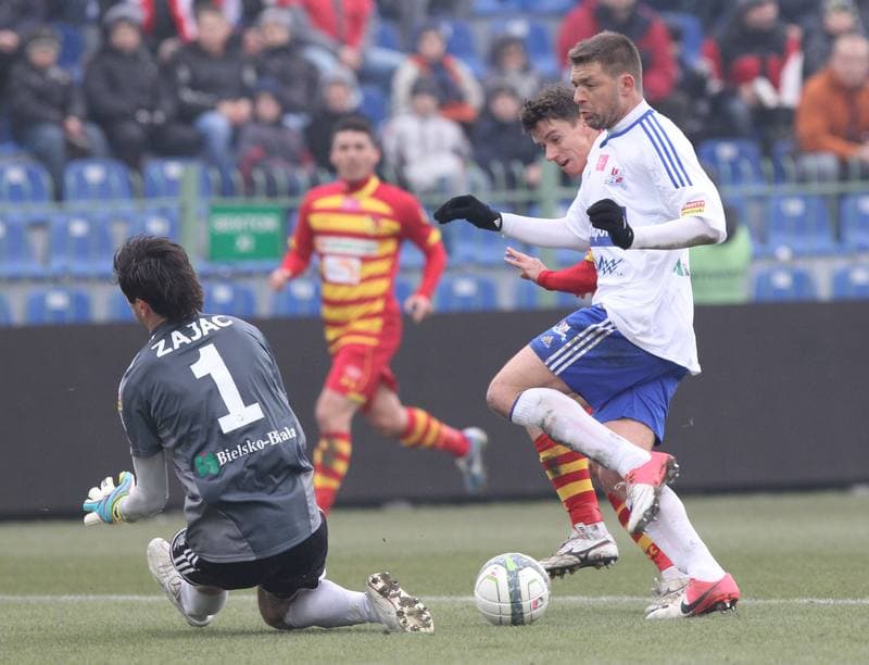 Football. T-Mobile Ekstraklasa. Podbeskidzie Bielsko-Biala - Jagiellonia Bialystok. 23.02.2013