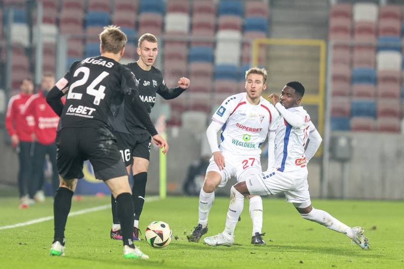 Football. PKO BP Ekstraklasa. Gornik Zabrze - Cracovia Krakow. 28.02.2025
