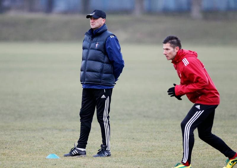 Football. Gornik Zabrze. Training. 08.01.2014