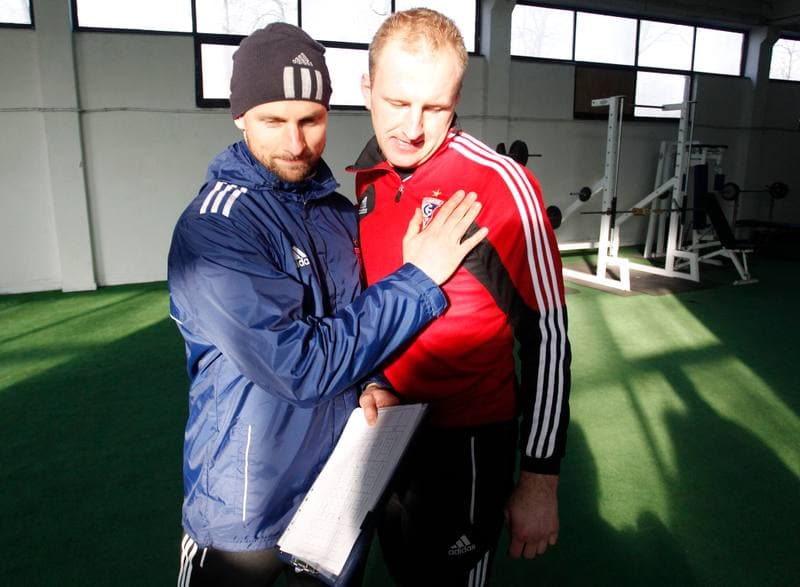 Football. Gornik Zabrze. Training. 08.01.2014