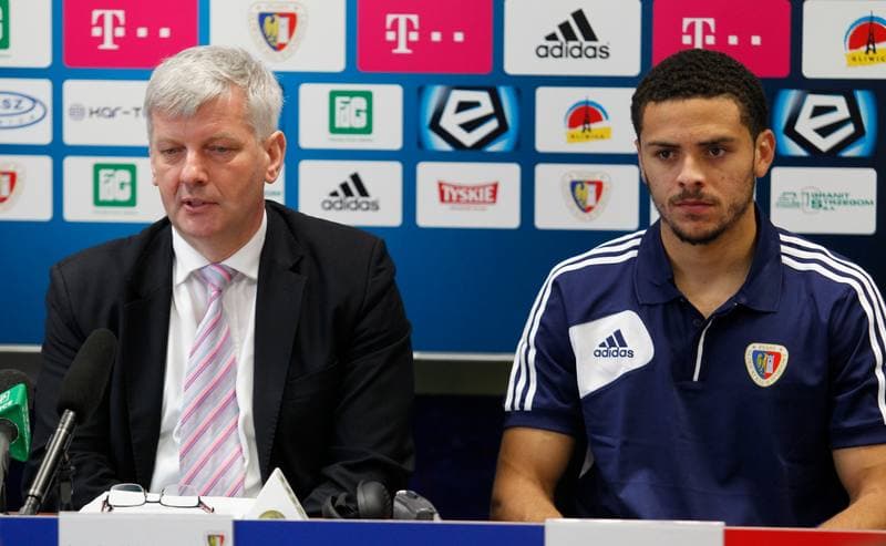 Football. Piast Gliwice. Press Conference. 17.01.2014