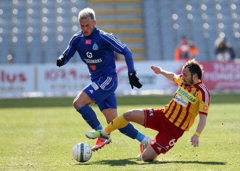 Football. T-mobile Ekstraklasa. Korona Kielce - Ruch Chorzow. 16.03.2013