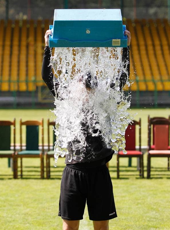 Football. GKS Katowice. Ice Bucket Challenge. 29.08.2014