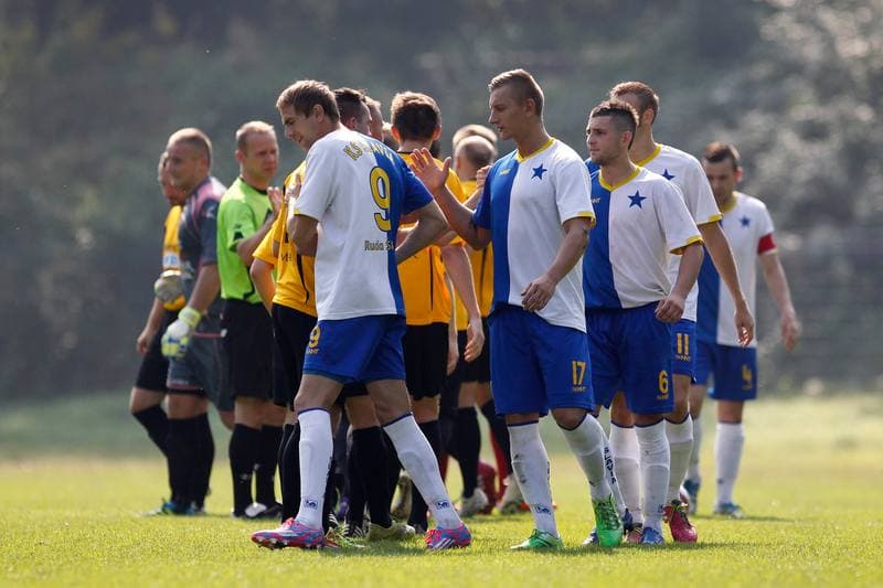 Football. IV Liga. Slavia Ruda Slaska - Gwarek Tarnowskie Gory. 06.09.2014