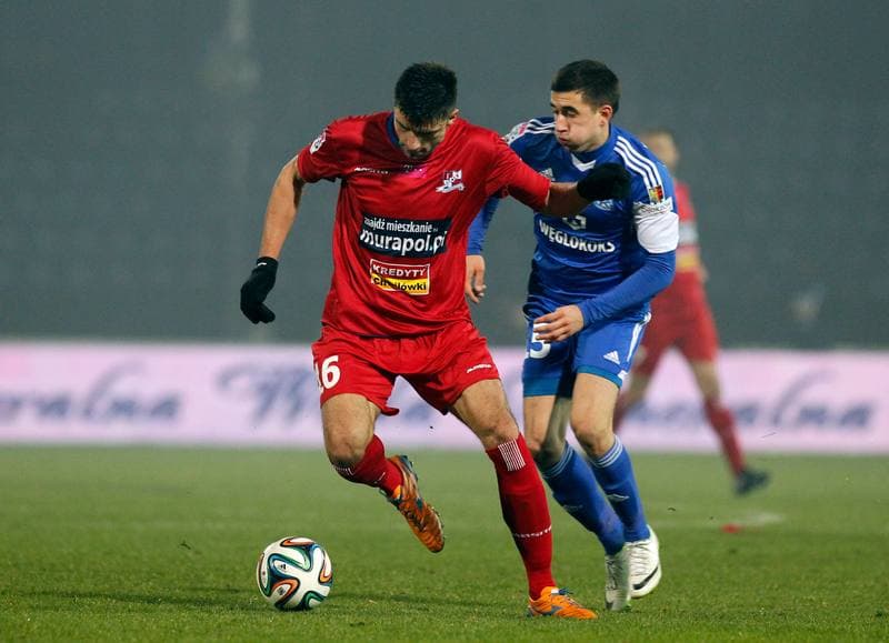 Football. T-Mobile Ekstraklasa. Ruch Chorzow - Podbeskidzie Bielsko Biala. 08.12.2014