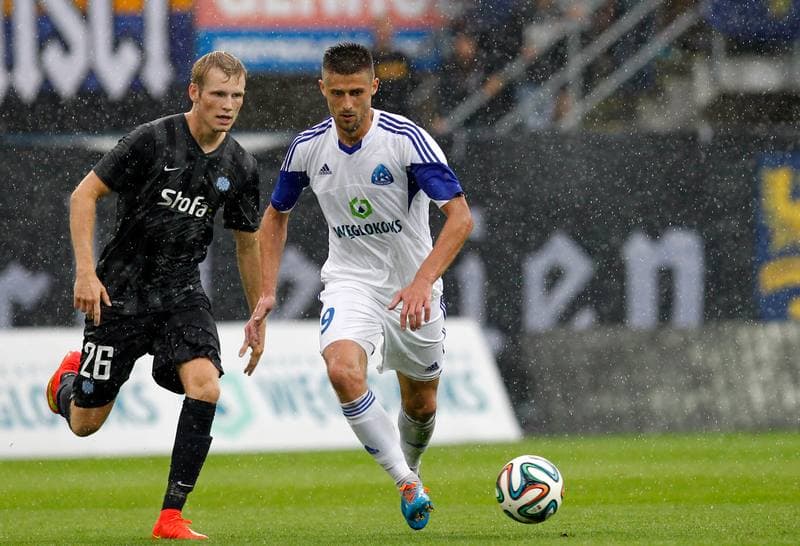Football. UEFA Europa League. Ruch Chorzow - Esbjerg FB. 31.07.2014