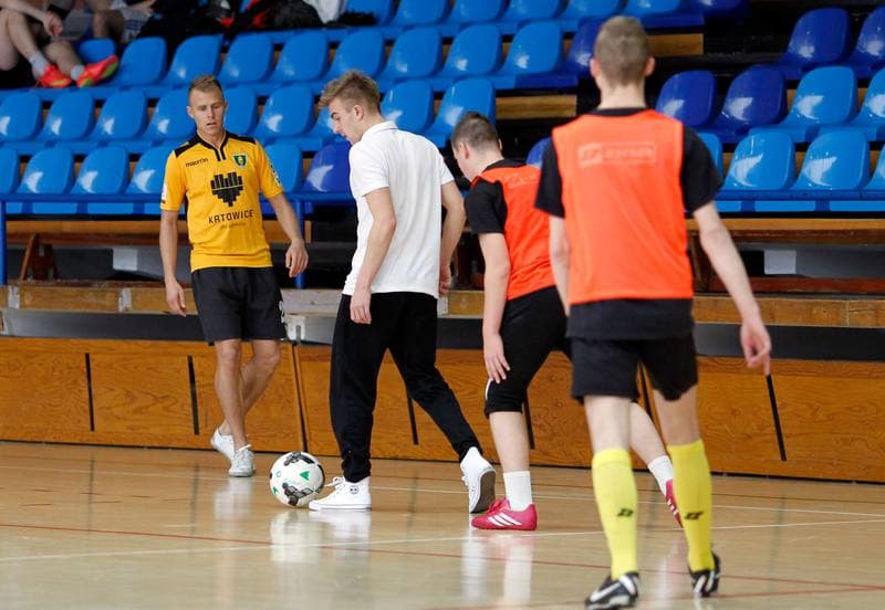 Football. GKS Katowice. Training. 05.02.2015