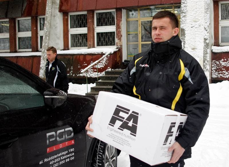 Football. GKS Katowice. Training. 09.02.2015