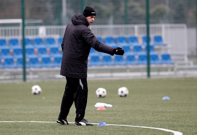 Football. GKS Katowice. Training. 12.01.2015