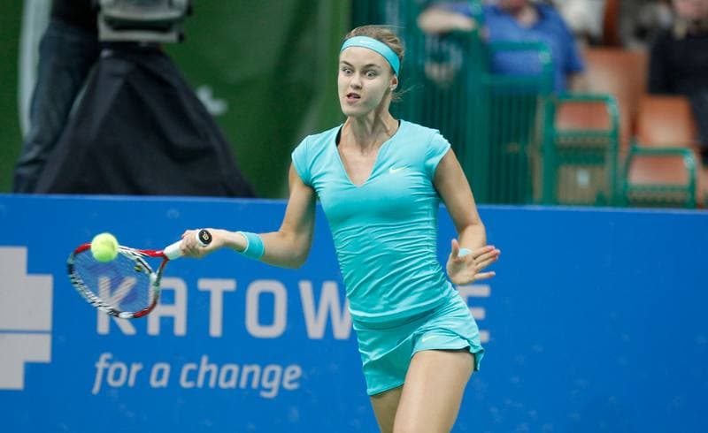 Tennis. Katowice Open. Agnieszka Radwanska - Klara Koukalova. 10.04.2015