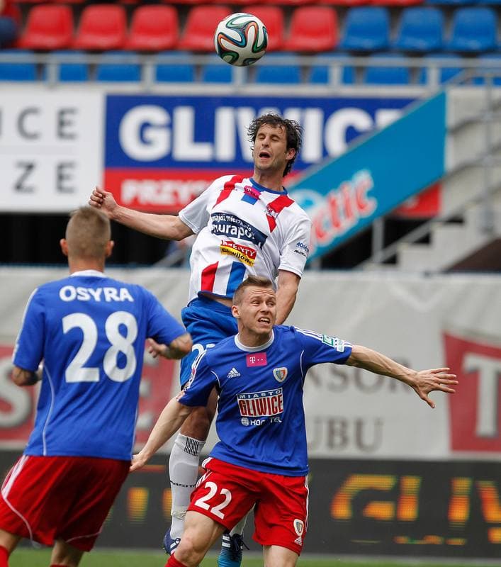 Football. T-Mobile Ekstraklasa. Piast Gliwice - Podbeskidzie Bielsko Biala. 26.04.2015