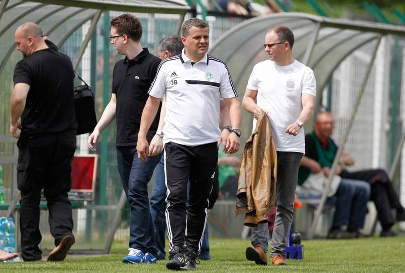 Football. III Liga Opolsko Slaska. Grunwald Ruda Slaska - Szombierki Bytom. 09.05.2015