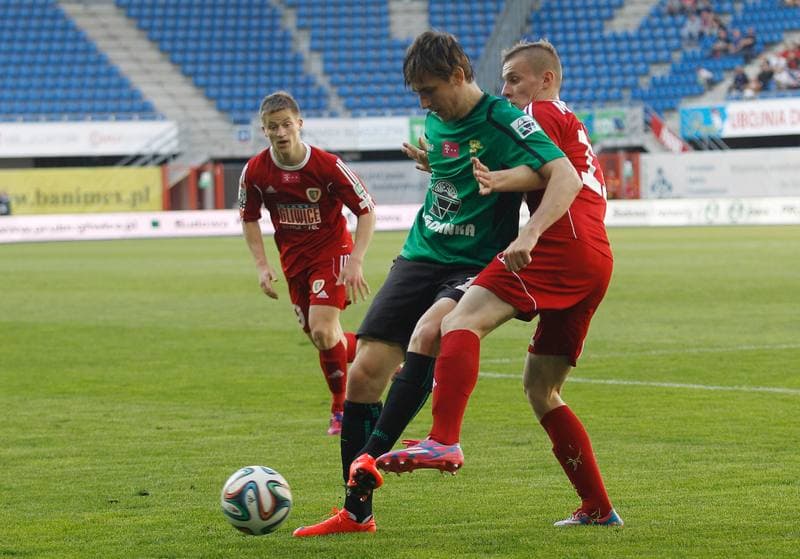 Football. T-Mobile Ekstraklasa. Piast Gliwice - Gornik Leczna. 11.05.2015