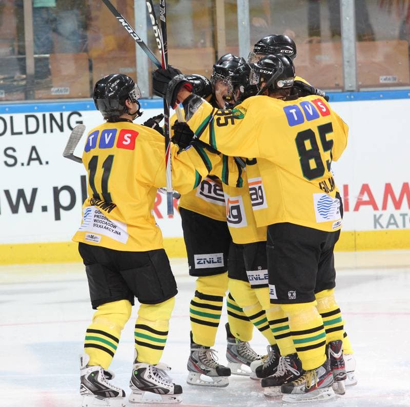 Ice Hockey. Polska Liga Hokeja na Lodzie. HC GKS Katowice - Ciarko PBS Bank KH Sanok. 07.09.2012