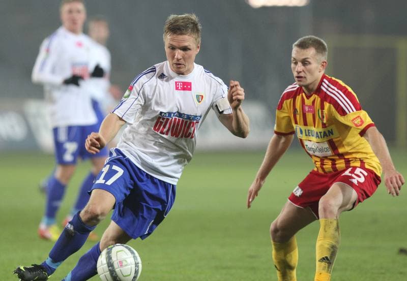Football. T-Mobile Ekstraklasa. Korona Kielce - Piast Gliwice. 23.11.2012