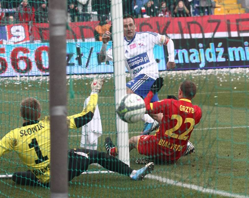 Football. T-Mobile Ekstraklasa. Podbeskidzie Bielsko-Biala - Jagiellonia Bialystok. 23.02.2013