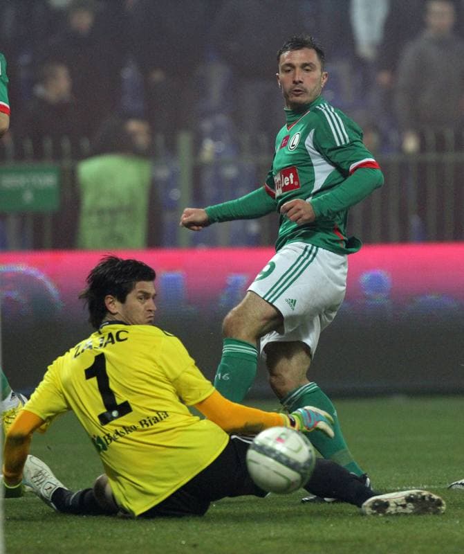 Football. T-Mobile Ekstraklasa. Podbeskidzie Bielsko-Biala - Legia Warsaw. 08.03.2013