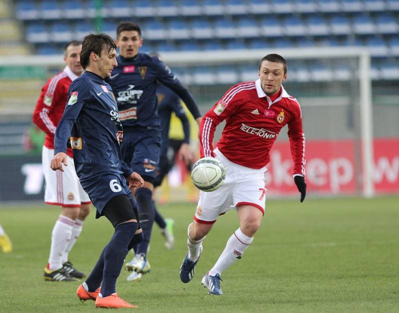 Football. T-mobile Ekstraklasa. Wisla Krakow - Pogon Szczecin. 17.03.2013