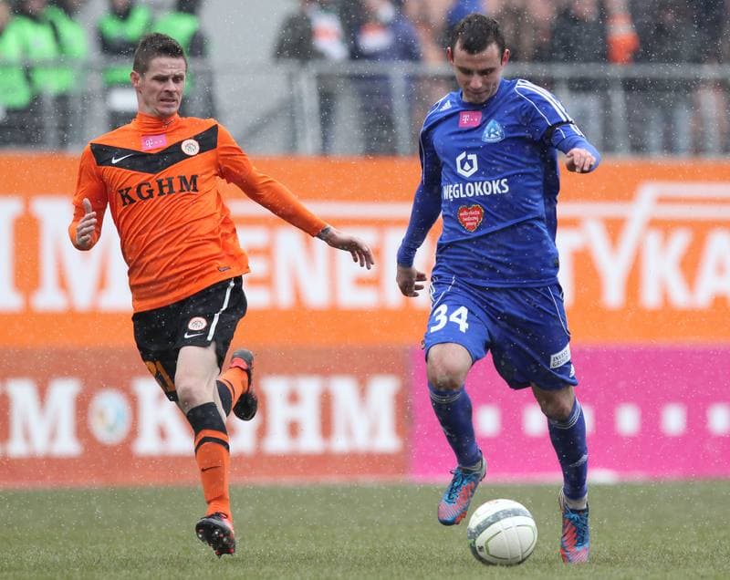 Football. T-mobile Ekstraklasa. Zaglebie Lubin - Ruch Chorzow. 01.04.2013