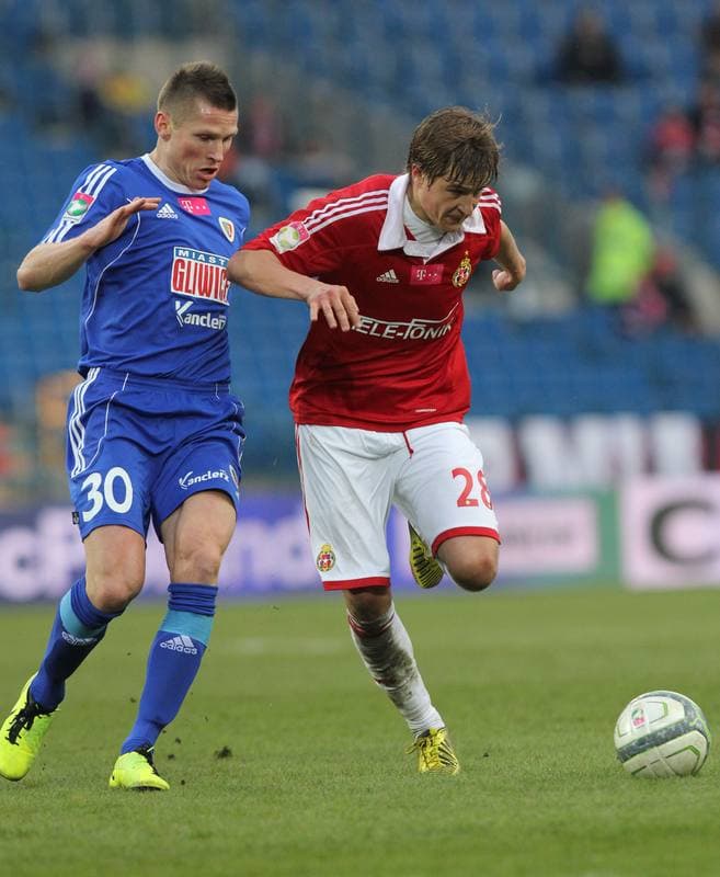 Football. T-mobile Ekstraklasa. Wisla Krakow - Piast Gliwice. 07.04.2013