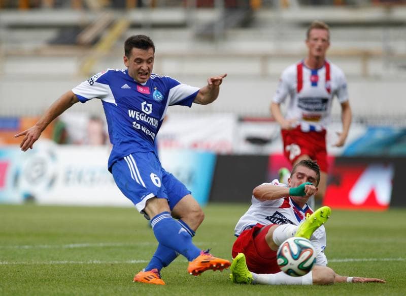 Football. T-Mobile Ekstraklasa. Podbeskidzie Bielsko Biala - Ruch Chorzow. 03.08.2014