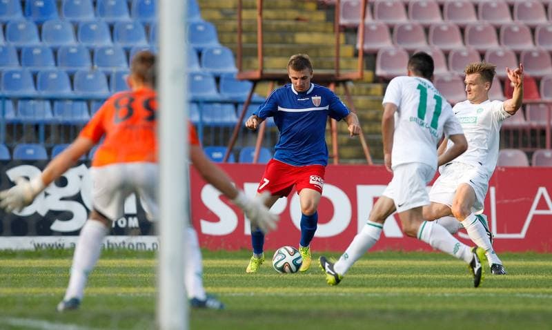Football. III Liga Opolsko - Slaska. Polonia Bytom - Rekord Bielsko Biala. 10.08.2014