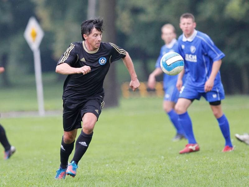 Football. Podokreg Katowice. Orzel Mokre - Reprezentacja Slask Oldboyow. 02.09.2014