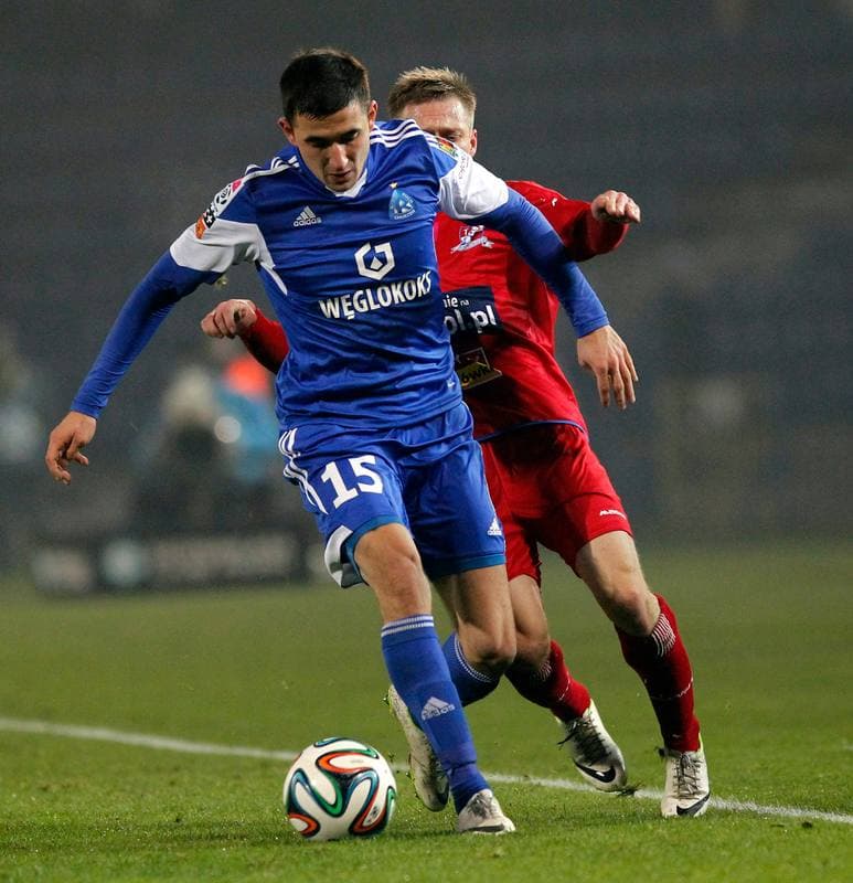 Football. T-Mobile Ekstraklasa. Ruch Chorzow - Podbeskidzie Bielsko Biala. 08.12.2014