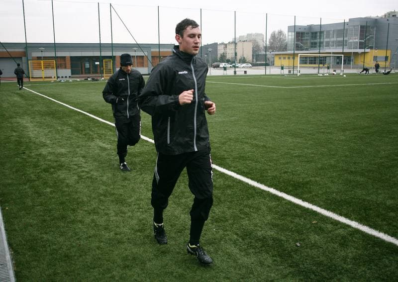 Football. GKS Katowice. Training. 12.01.2015