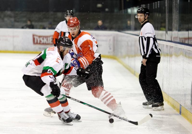 Ice Hockey. Polska Hokej Liga. GKS Tychy - Comarch Cracovia Krakow. 30.01.2015