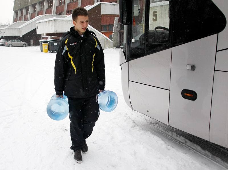 Football. GKS Katowice. Training. 09.02.2015
