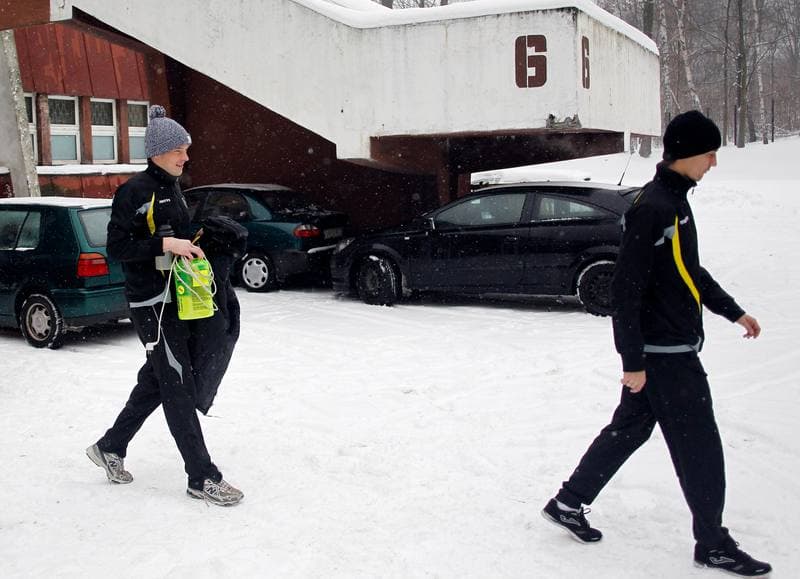 Football. GKS Katowice. Training. 09.02.2015