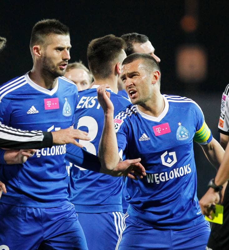 Football. T-Mobile Ekstraklasa. Ruch Chorzow - Legia Warsaw. 24.04.2015