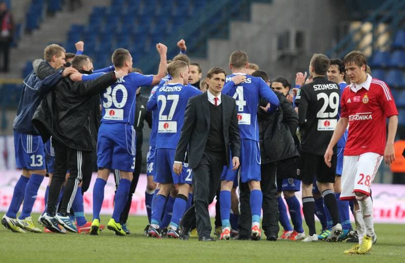 Football. T-mobile Ekstraklasa. Wisla Krakow - Piast Gliwice. 07.04.2013