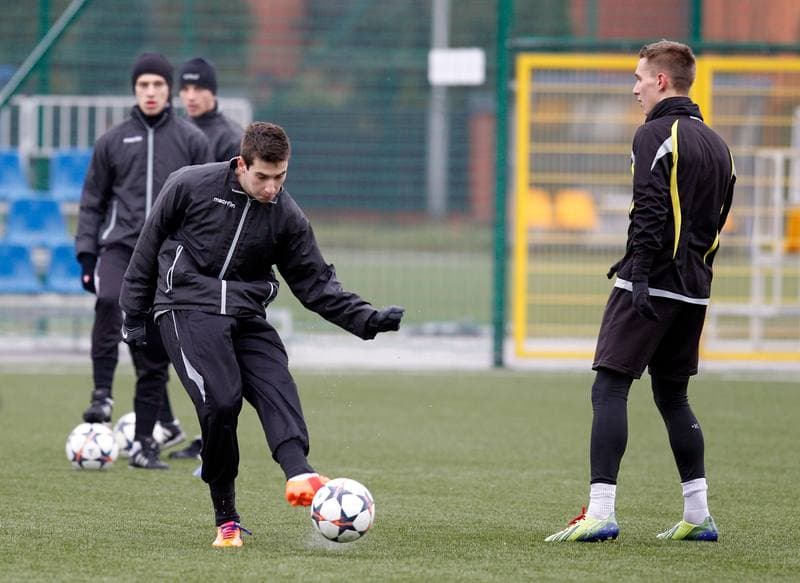 Football. GKS Katowice. Training. 12.01.2015