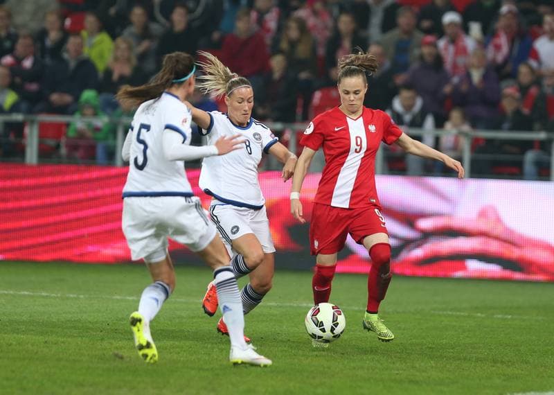 Football. Women's European Championship Qualifiers. Poland - Denmark. 07.04.2016
