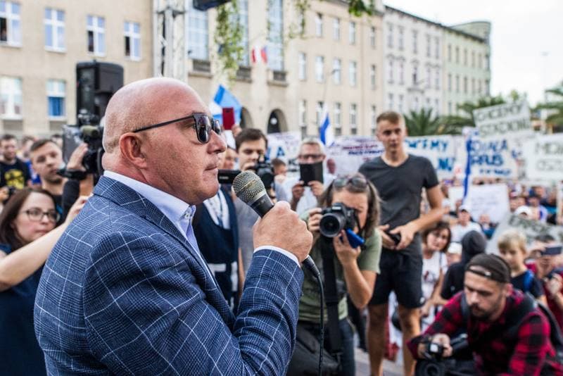 Football. Ruch Chorzow. Protest. 05.09.2019