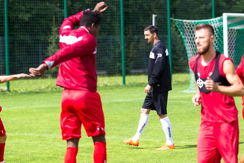 Football. Zaglebie Sosnowiec. Training. 21.08.2017