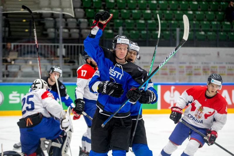 Ice Hockey. World Championship Division 1 Group B. Estonia - Serbia. 30.04.2022