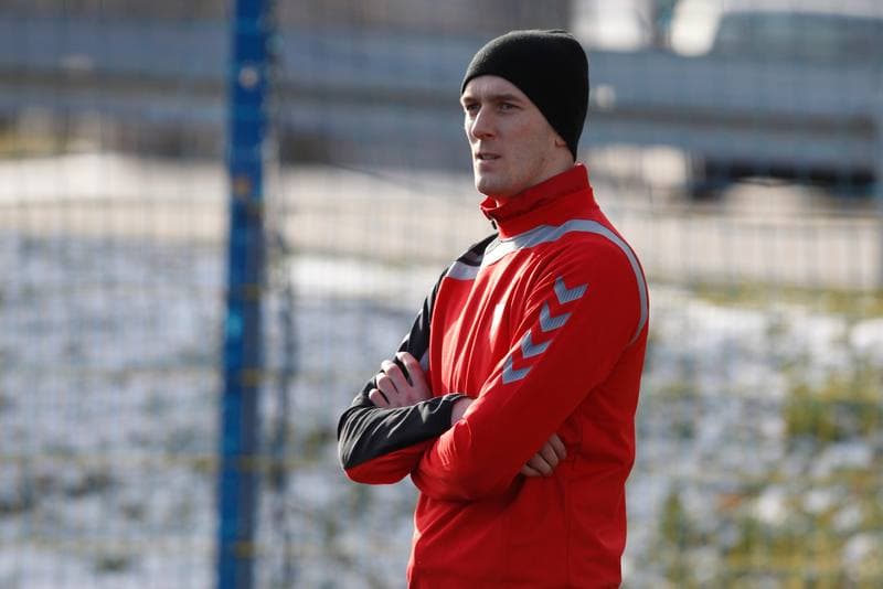 Football. GKS Tychy. Training. 18.01.2018
