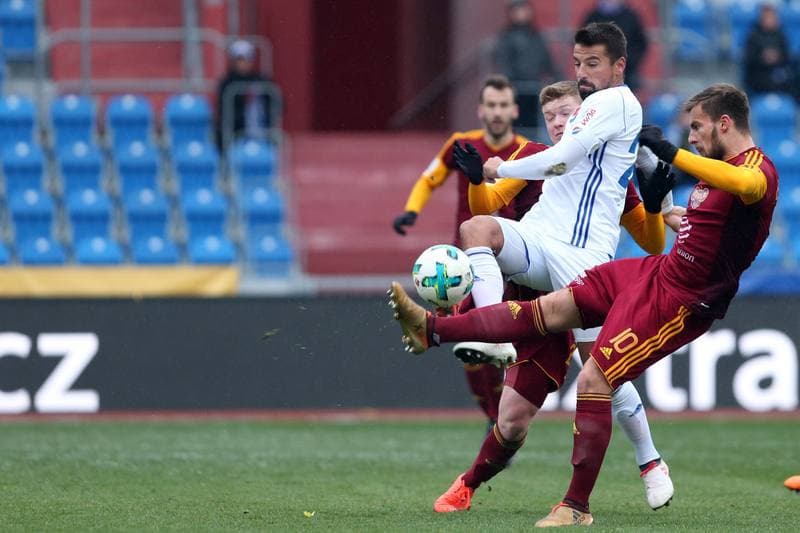 Football. HET Liga. Banik Ostrava - Dukla Praha. 17.03.2018