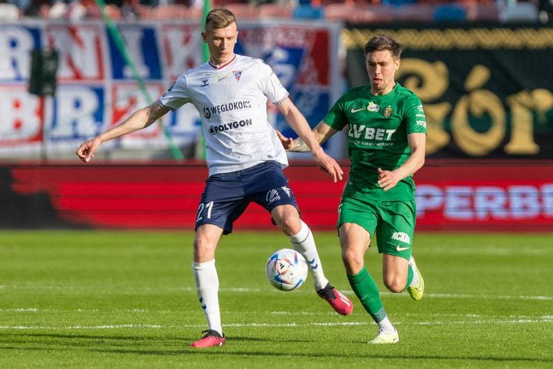 Football. PKO BP Ekstraklasa. Gornik Zabrze - Slask Wroclaw. 23.04.2023