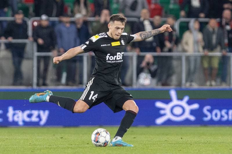 Football. Fortuna I Liga. Zaglebie Sosnowiec - LKS Lodz. 28.04.2023