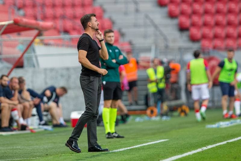 Football. UEFA Conference League. Spartak Trnava - Rakow Czestochowa. 04.08.2022