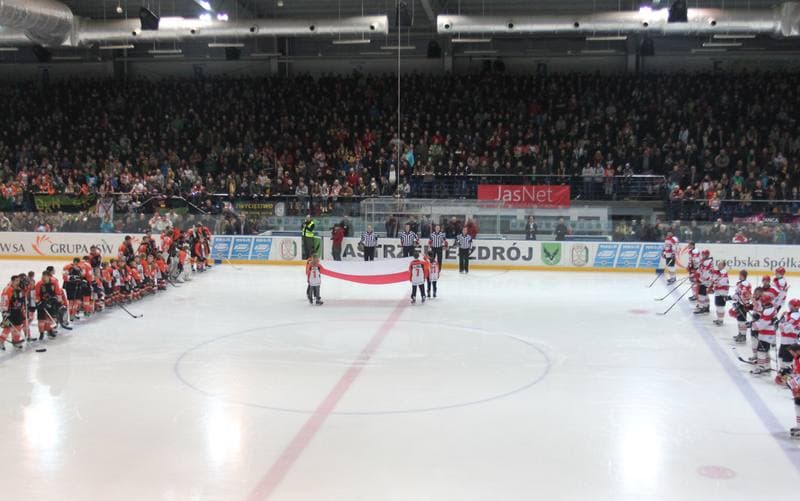 Ice Hockey. Polska Liga Hokejowa. JKH GKS Jastrzebie - Comarch Cracovia Krakow. 24.03.2013