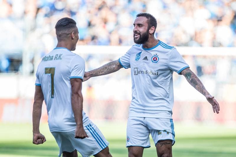 Football. UEFA Europa League. Slovan Bratislava - KF Feronikeli. 24.07.2019