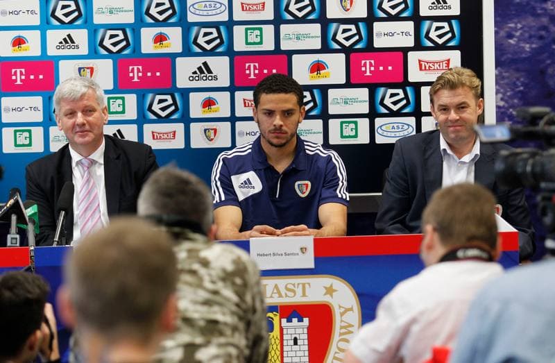 Football. Piast Gliwice. Press Conference. 17.01.2014