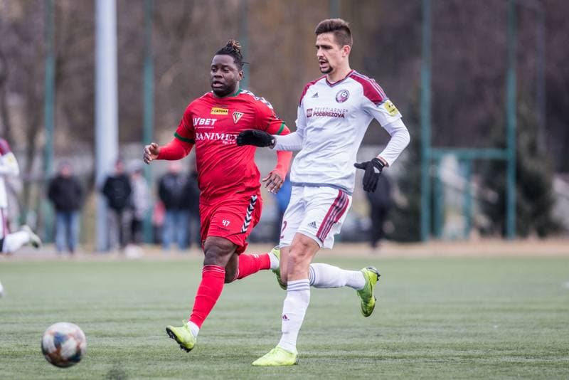 Football. Sparing. Zaglebie Sosnowiec - FK Zeleziarne Podbrezova. 29.01.2020